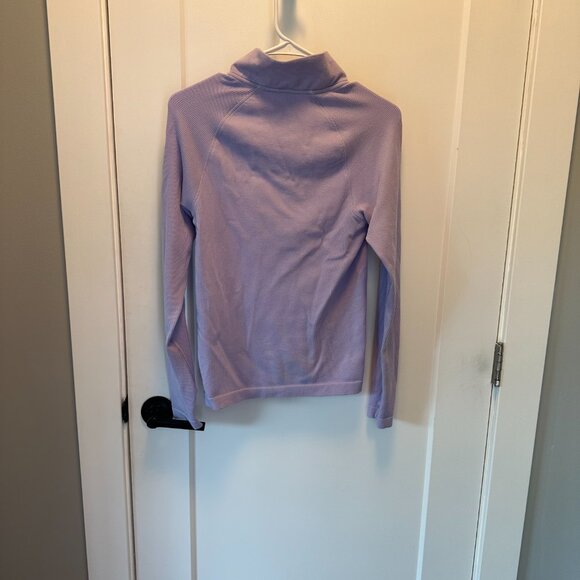 Women's Rib Long Sleeve 1/2 Zip Top - All in Motion Lilac Lavendar - Picture 3 of 5